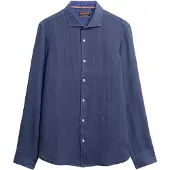 Superdry Sd Embroidered Vacation Linen Skjorte Med Lange Ermer