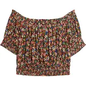 Superdry Smocked Crop T-skjorte