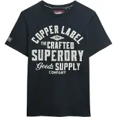 Superdry for man. M1012256A Navy Copper Label Relaxed T-shirt (M), Casual, Cotton, Short sleeve