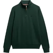 Superdry for man. M2014381A Preppy green half-zip sweatshirt (M), Casual, Cotton