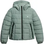 Superdry for woman. W5012140A Green Spirit Sports Hooded Jacket (S), Casual, Polyester