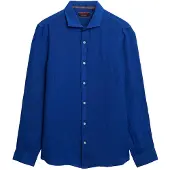 Superdry Sd Embroidered Vacation Linen Skjorte Med Lange Ermer
