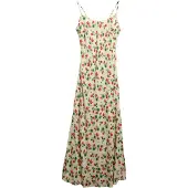 Superdry Bias Cut Maxi Slip Ermeløs Lang Kjole