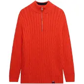 Superdry Slouchy Cable Genser Med Halv Glidelås