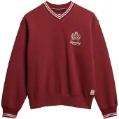 Superdry for woman. W2012379A Red Country Club Loose Sweatshirt (M), Casual, Cotton, Long sleeve