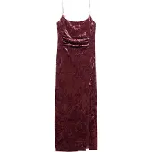 Superdry Diamonte Velvet Ermeløs Lang Kjole