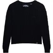 Superdry for woman. W6110685A Essentials Slim navy jumper (M), Casual, Acrylic