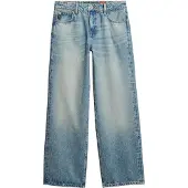 Superdry for woman. W7011200A Mid rise wide leg blue jeans (30/32), Casual, Denim, Organic Cotton, Sustainable