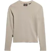 Superdry for woman. W6012108A Essential Logo T-shirt beige (S), Casual, Cotton, Long sleeve