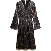 Superdry W8011795a Lang Ermet Midi-kjole