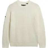 Superdry for man. M6110696A Chunky Raglan Winter beige jumper (XL), Casual, Polyester, Sustainable