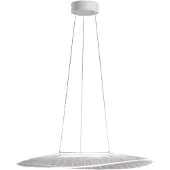 FABAS LUCE LED-pendellampe Vela, hvit, oval, 78 cm x 55 cm