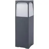 Forlight sokkellampe Veta, høyde 30 cm, svart, aluminium