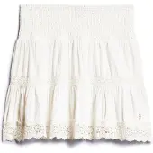 Superdry for woman. W7210324A Miniskirt Ibiza white (XL), Casual, Cotton