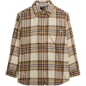 Superdry for woman. W4010500A Beige Boyfriend Shirt (L), Casual, Cotton, Long sleeve