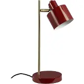 Dyberg Larsen bordlampe Ocean, mørkerød/messing, 43 cm
