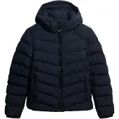 Superdry for woman. W5012142A Fuji Padded Hooded Jacket in Navy (S), Casual, Polyester