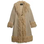 Superdry for woman. W5012136A Afghan taupe coat (S), Casual, Polyester