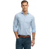 Superdry Cut Away Poplin Skjorte Med Lange Ermer
