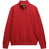 Superdry for man. M2014381A Red Preppy half-zip sweatshirt (XL), Casual, Cotton