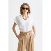 Scotch & Soda U9a01223t Kort Ermet V-hals T-skjorte