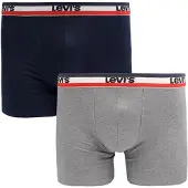 Levi's Korte Boxershorts 2-pakk Marineblå Grå Blå Mørkeblå Størrelse