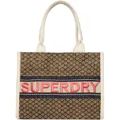 Superdry unisex. W9110381A Luxe brown tote bag (OSFA), Casual, Jute