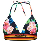 Superdry for woman. W3010359A Triangle bikini top with navy vintage logo (XS), Blue, Beachwear, Recycled Polister, Sustainable