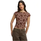Superdry Flocked Mesh T-skjorte