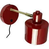 Dyberg Larsen vegglampe Ocean, mørkerød, utstikk 30 cm