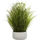 Atmosphera kunstig blomstrende gress i potte 46 cm