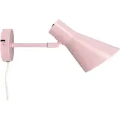 Dyberg-Larsen vegglampe DL12, rosa, kabel, E27, metall
