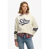 Superdry Varsity Script Loose Crew Collegegenser
