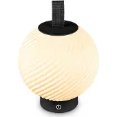 Briloner LED-bordlampe med batteri, Brilo unplugged Globe, svart/hvit, IP44