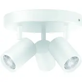 WiZ Connected overflate-/innbyggingsspot Imageo Round hvit 3 spots - Smart LED - farget & hvitt lys - GU10 - 3x 5W - Wi-Fi