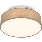 Briloner LED-taklampe Duck, taupe, Ø 30 cm, tekstil, 3000 K