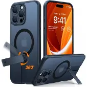 Torras Pstand Spin-etui for iPhone 16 Pro (svart)