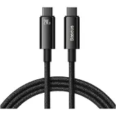 Baseus Tungsten Gold USB-C / USB-C Kabel - 2m, 240W - Svart