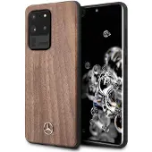 Mercedes Wood Line valnøttveske til Samsung Galaxy S20 Ultra - Brun