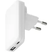 dbramante1928 re-charge Pro - Strømadapter - slank - 30 watt - 2 utgangskontakter (USB-C, USB) - hvit