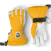 Hestra Army Leather Heli Ski Jr, Skihansker, Junior, Mustard