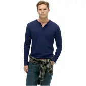Superdry for man. M6010907A Essential navy blue t-shirt (M), Casual, Cotton, Long sleeve