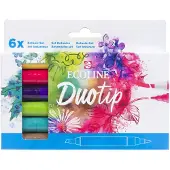 Ecoline Duotip marker set Botanic | 6 colours