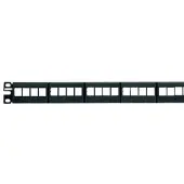 Panduit NetKey Modular Faceplate Patch Panel - Koblingspanel - svart - 1U - 19 - 24 porter