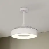 Mantra-Iluminacion LED-takvifte Coin Mini, hvit, DC, stillegående, Ø 91 cm, CCT