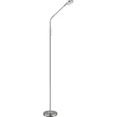 Globo LED-gulvlampe Silvio, nikkelfarget, CCT, dimbar, 173 cm
