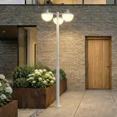 LUCANDE LED-utelampe Toras, lysegrå, med 3 lyskilder, CCT-dimbar