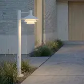LUCANDE LED-gatelampe Montaro, 100 cm, hvit