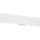TRIO LED-akkumulator-vegglampe Conchita, bredde 32 cm, hvit, metall, CCT