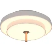 TRIO LED-taklampe Keaton, lysegrå, Ø 40 cm, metall, CCT